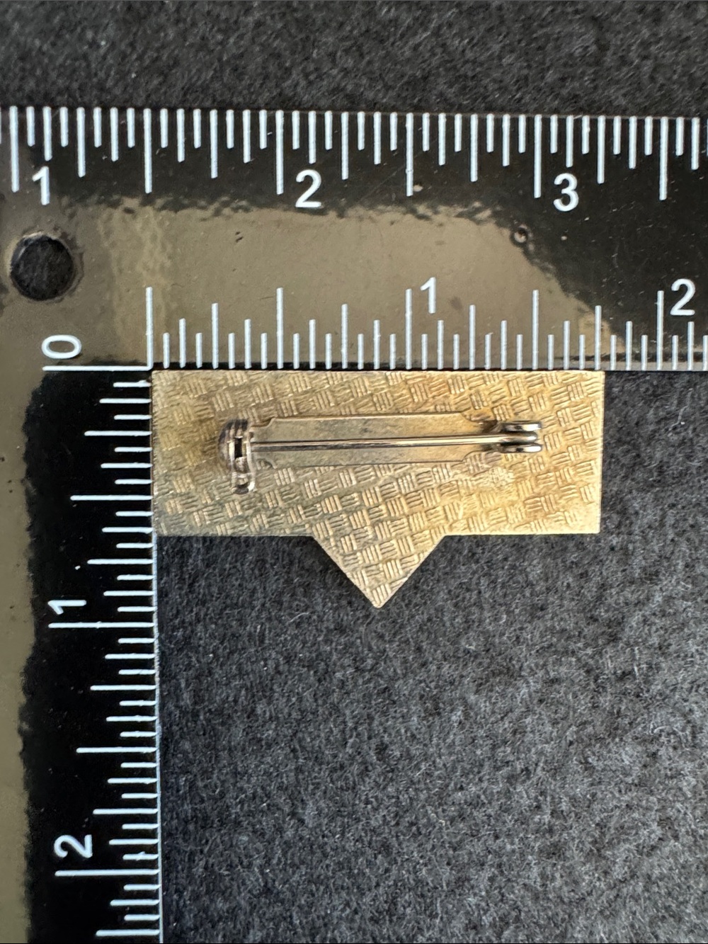 VTG Pierre Bex Art Deco Style Brooch Pin - Geometric Black and Gold - Picture 3 of 3